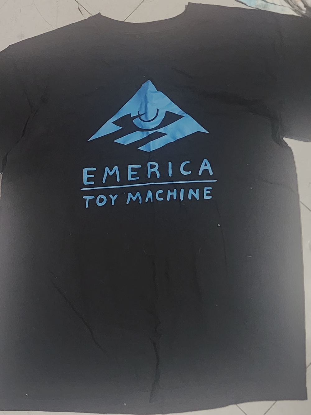 Emerica Black Tee with White Printed Logo